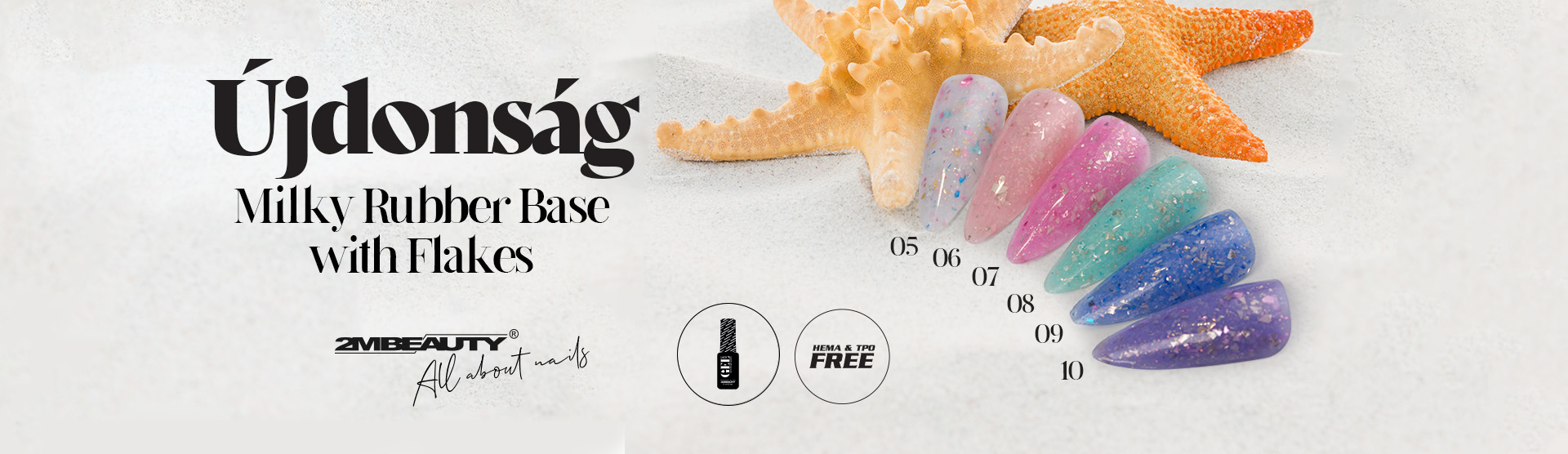 Milky Rubber Base with Flakes