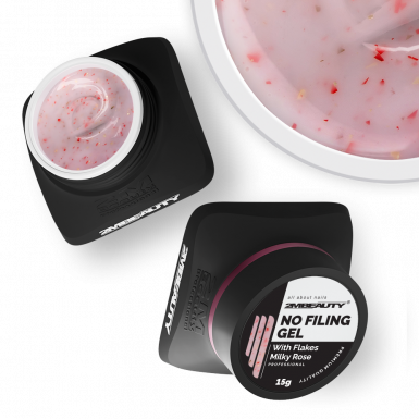 No Filing - Milky Rose with Flakes - HEMA & TPO Mentes Reszelésmentes Építőzselé