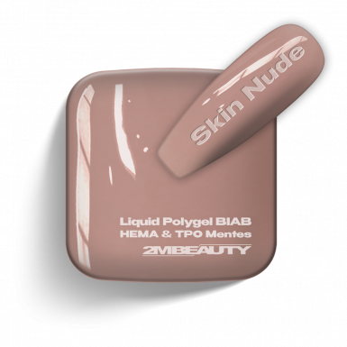Liquid Polygel BIAB Skin Nude - HEMA & TPO Mentes Ecsetes Építőzselé