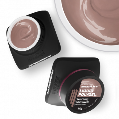 Liquid Polygel No Filing - Skin Nude - HEMA & TPO Mentes Reszelésmentes Építőzselé