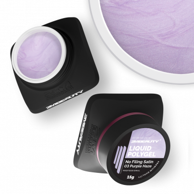 Liquid Polygel No Filing - Satin - 03 Purple Haze - HEMA & TPO Mentes Reszelésmentes Építőzselé
