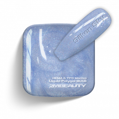 Liquid Polygel BIAB - Silken Sky - HEMA & TPO Mentes Ecsetes Építőzselé