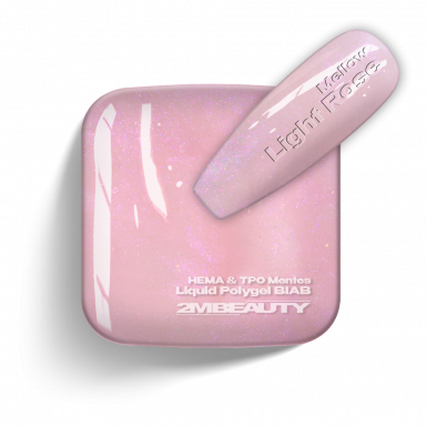 Liquid Polygel BIAB - Mellow Light Rose - HEMA & TPO Mentes Ecsetes Építőzselé