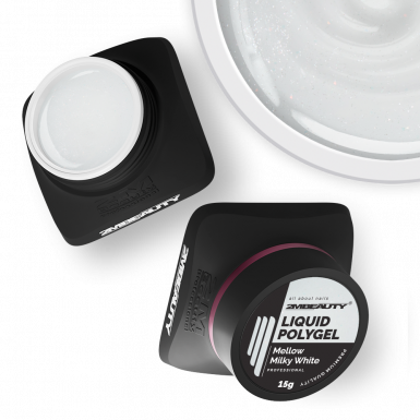 Liquid Polygel - Mellow Milky White - HEMA & TPO Mentes Építőzselé
