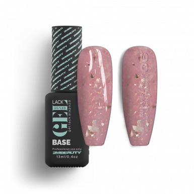 Gel Lack - Milky Rubber Base With Flakes 06 - HEMA & TPO Mentes