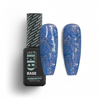 Gel Lack - Milky Rubber Base With Flakes 09 - HEMA & TPO Mentes
