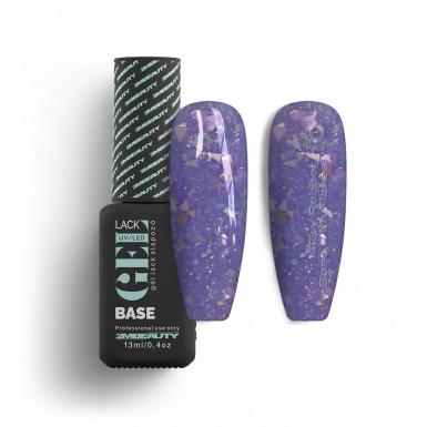Gel Lack - Milky Rubber Base With Flakes 10 - HEMA & TPO Mentes