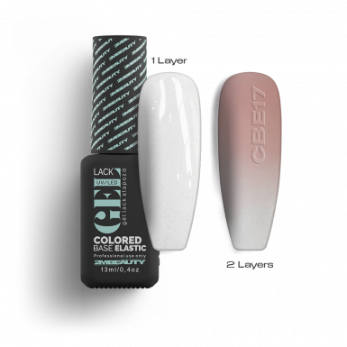 Gel Lack - Colored Base Elastic CBE17 Shimmer Milky White - HEMA & TPO Mentes