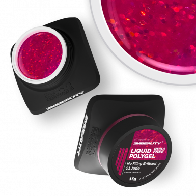 Liquid Polygel No Filing - Brilliant - 01 Jade - HEMA Mentes Reszelésmentes Építőzselé