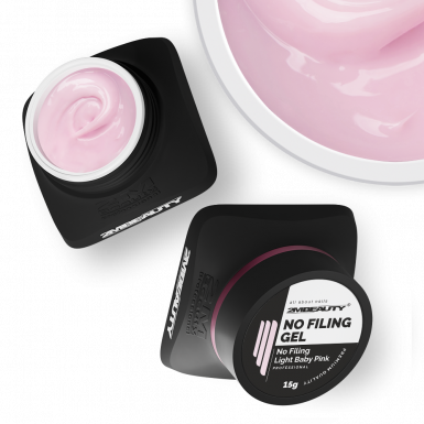 No Filing - Light Baby Pink - Reszelésmentes Építőzselé - HEMA Mentes