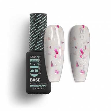 Gel Lack - Milky Rubber Base With Flakes 02 - HEMA Mentes