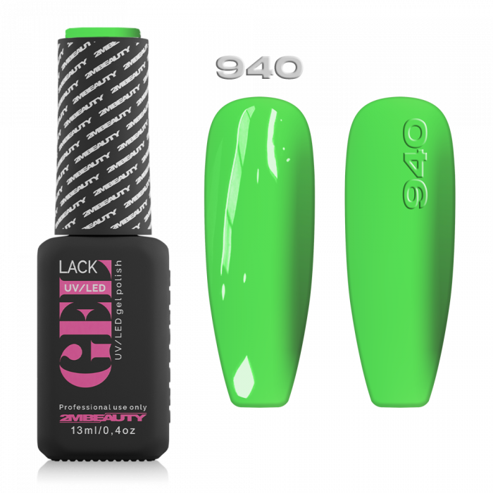 Gel Lack - Matt 940: Neon zöld színű, matt lakkzselé....