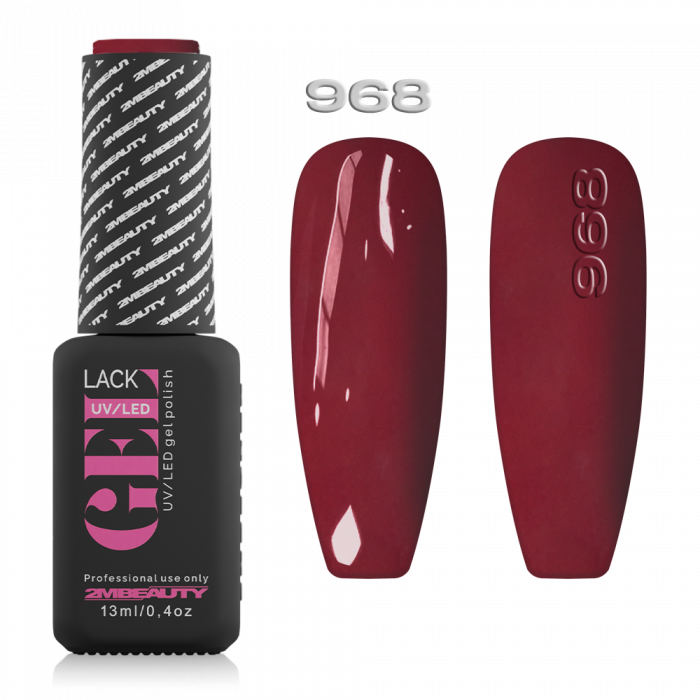 Gel Lack - Matt 968: Sötét burgundi színű matt lakkzselé....