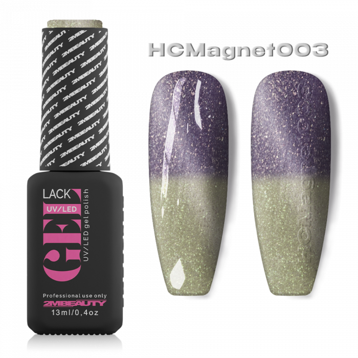 Gel Lack - Hőre Változó Mágneses HCMagnet 003: Hideg állapotában lila, meleg hatására szürk...