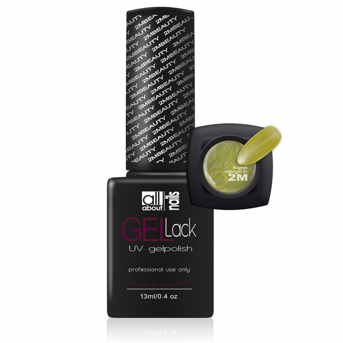 Gel Lack - Magnet Highlight 01:
Üveghatású birsalma sárga színű gél lack.
Kötési ideje UV ...
