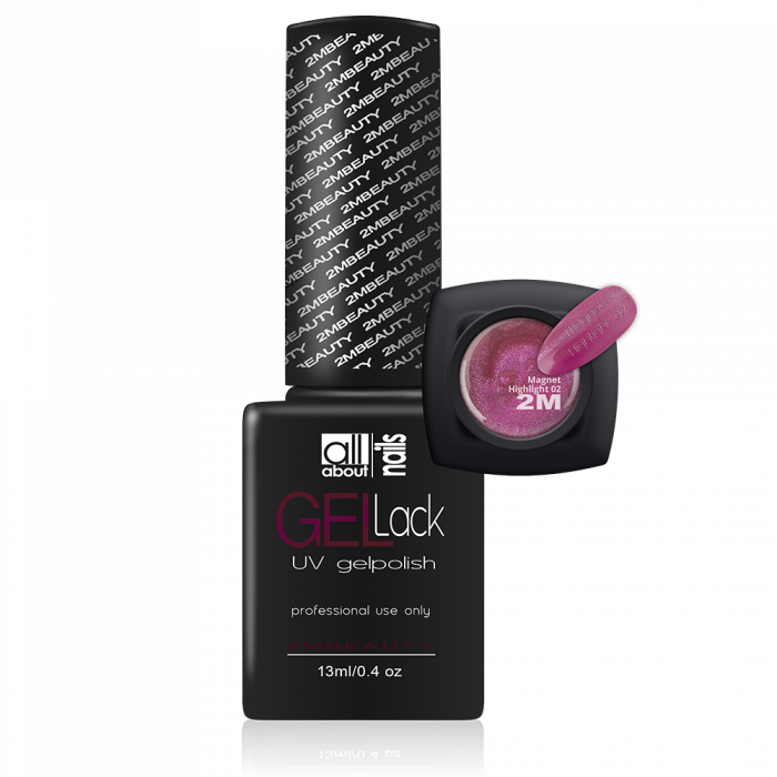 Gel Lack - Magnet Highlight 02:
Üveghatású céklavörös színű gél lack.
Kötési ideje UV l...