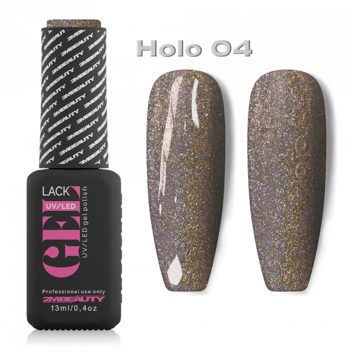 Gel Lack - All In Holo 04:
Egyfázisú, csokibarna, hologramos gél lakk, mely alap és fedő nélk...