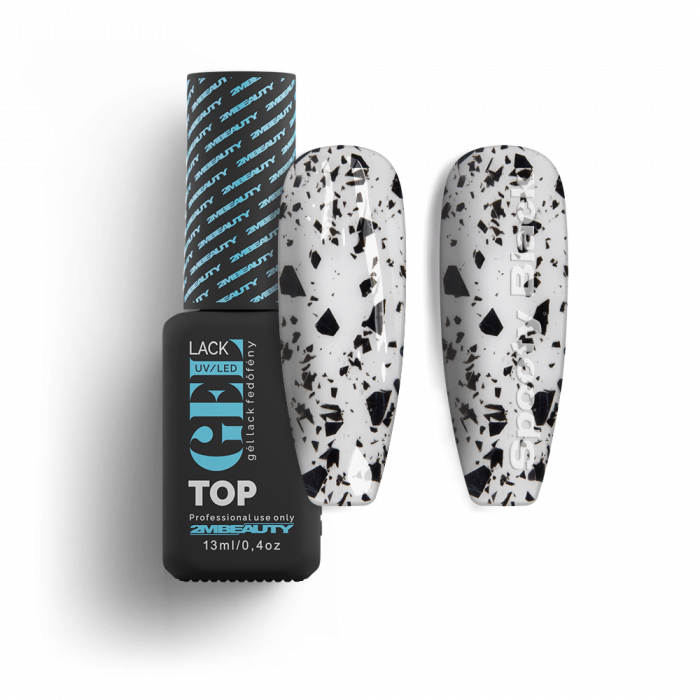 Gel lack - Top Coat Spotty Black