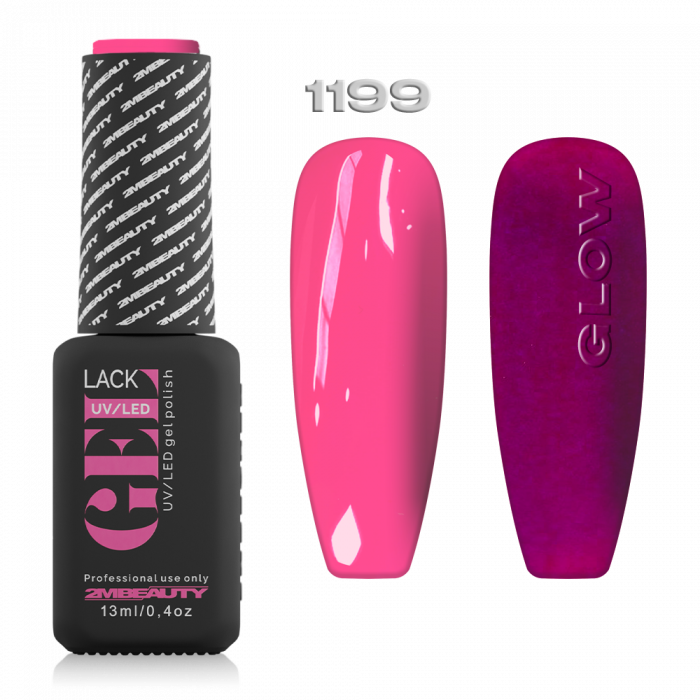 Gel Lack - Matt 1199:
 
Neon barbie rózsaszín, sötétben világító lakkzselé, magas pigment...
