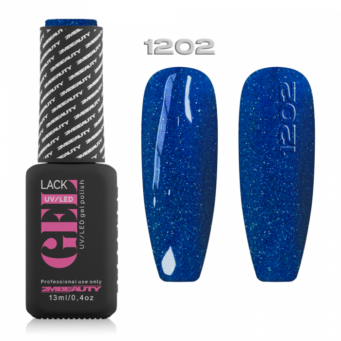 Gel Lack - Csillámos 1202:
 
Kék mézbogyó színű lakkzselé, magas pigmenttartalommal.
Egzot...