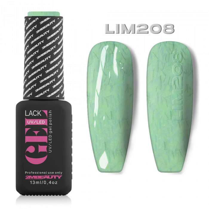 GEL LACK - MATT LIM208:
Zöld színű díszítő szálakkat tartalmazó gél lakk.
Figyelem!
Köté...