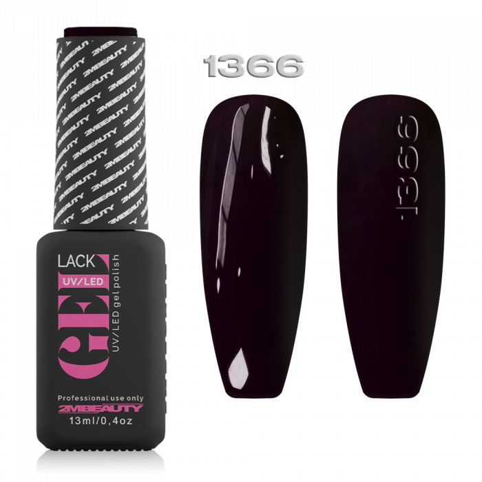 Gel Lack - Matt 1366:Lila rapszódia színű lakkzselé, magas pigmenttartalommal....