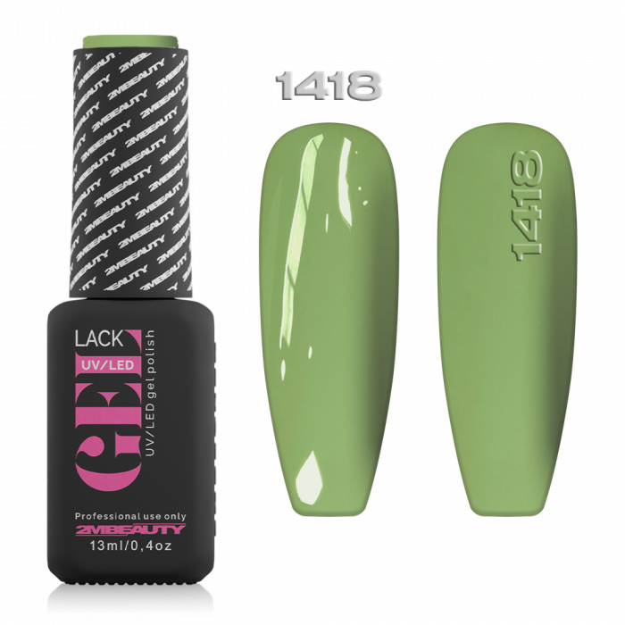 Gel Lack - Matt 1418:Friss tavaszi hajtás (zöld) színű lakkzselé, magas pigmenttartalommal.
 
...