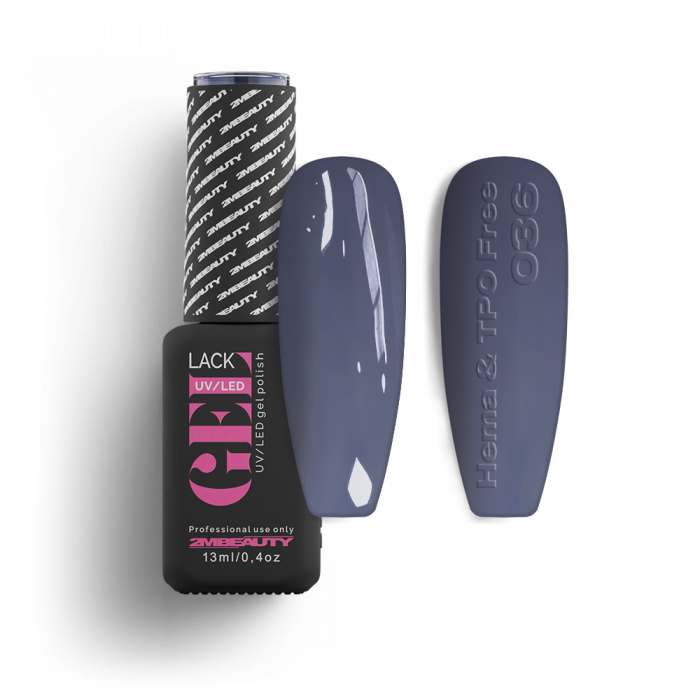 Gel Lack - Hema & TPO Mentes 036:(Payne-szürke)A 2MBEAUTY HEMA & TPO mentes Gel Lack csal...