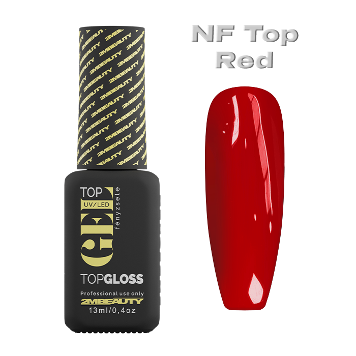 Top Gel - NF Top Red Színezett Fényzselé