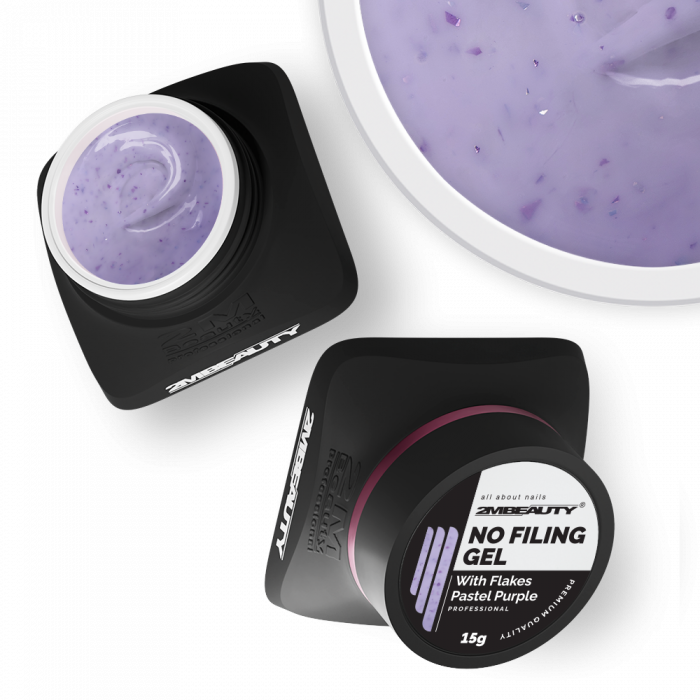 No Filing - Pastel Purple with Flakes - HEMA & TPO Mentes Reszelésmentes Építőzselé