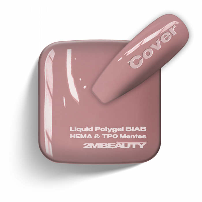 Liquid Polygel BIAB Cover - HEMA & TPO Mentes Ecsetes Építőzselé