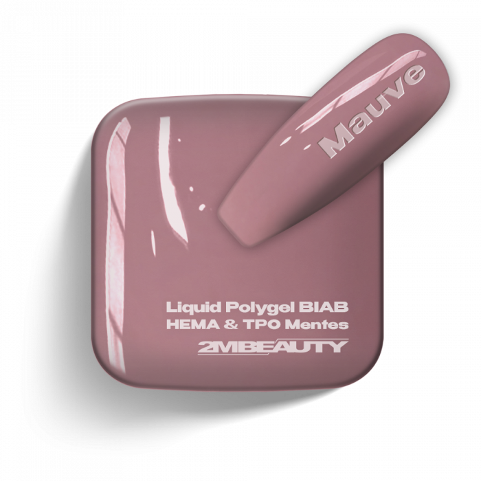 Liquid Polygel BIAB Mauve - HEMA & TPO Mentes Ecsetes Építőzselé