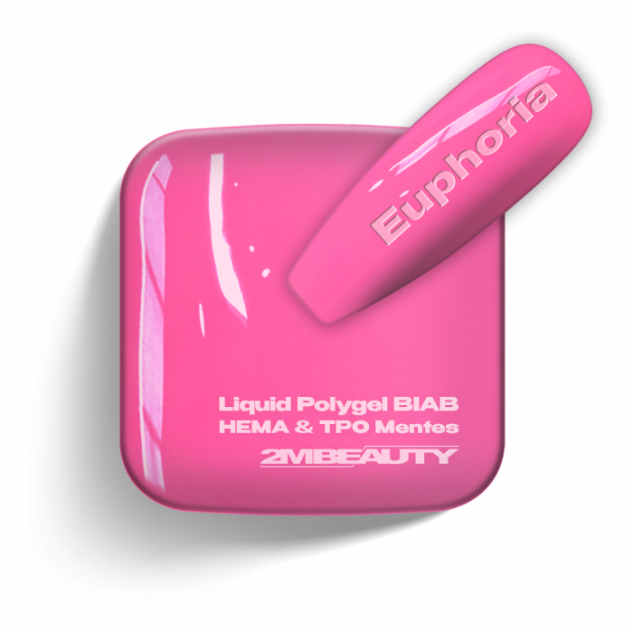 Liquid Polygel BIAB Euphoria - HEMA & TPO Mentes Ecsetes Építőzselé