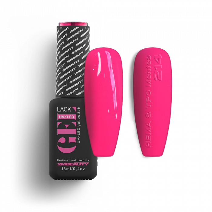 Gel Lack - HEMA & TPO Mentes 214:(Azonos szín: Gel Lack - Fun Color 816)
 Élénk pink árn...