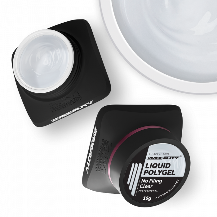 Liquid Polygel No Filing - Clear - HEMA & TPO Mentes Reszelésmentes Építőzselé