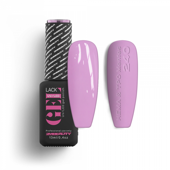 Gel Lack - HEMA & TPO Mentes 240 Gel Lack - HEMA & TPO Mentes 240:
Pünkösdi szegfű (lila) árnyalatú, krémes lakkzselé, ma...