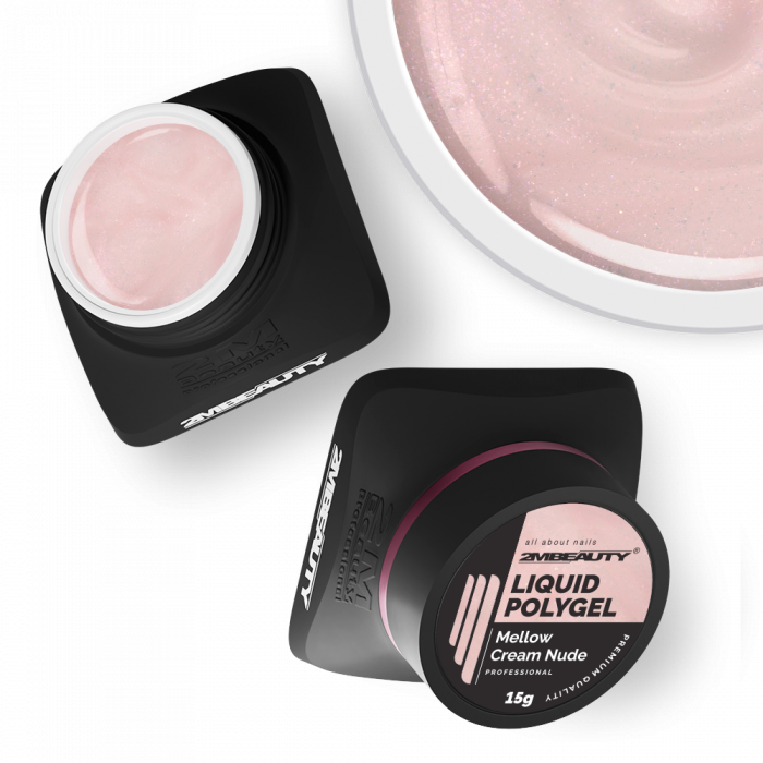 Liquid Polygel - Mellow Cream Nude - HEMA & TPO Mentes Építőzselé
