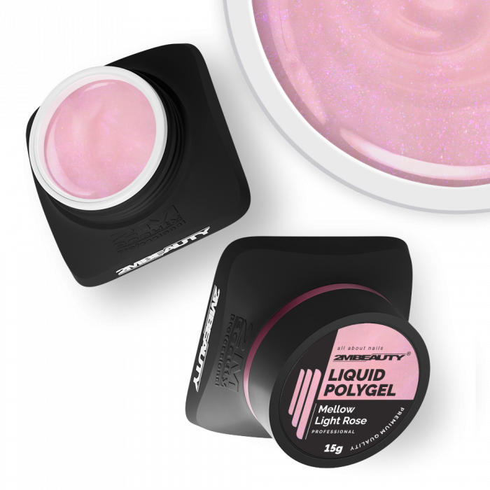 Liquid Polygel - Mellow Light Rose - HEMA & TPO Mentes Építőzselé