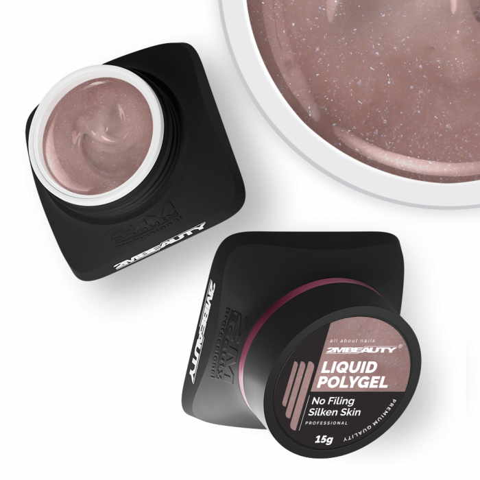 Liquid Polygel No Filing - Silken Skin - HEMA & TPO Mentes Reszelésmentes Építőzselé