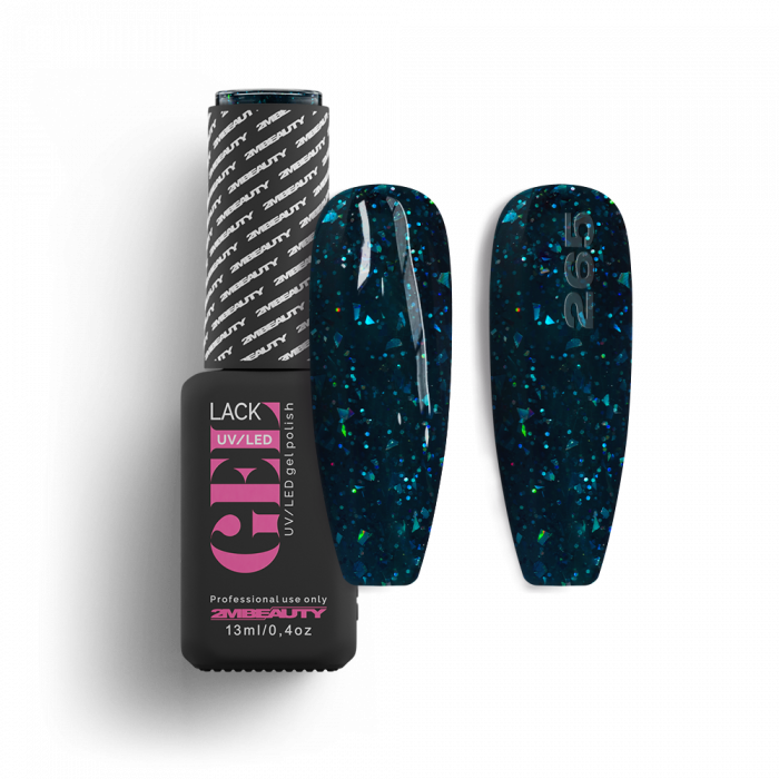 Gel Lack - HEMA Mentes 265 Gel Lack - HEMA Mentes 265:
Petrolkék árnyalatú, csillámos, flake-eket tartalmazó lakkz...