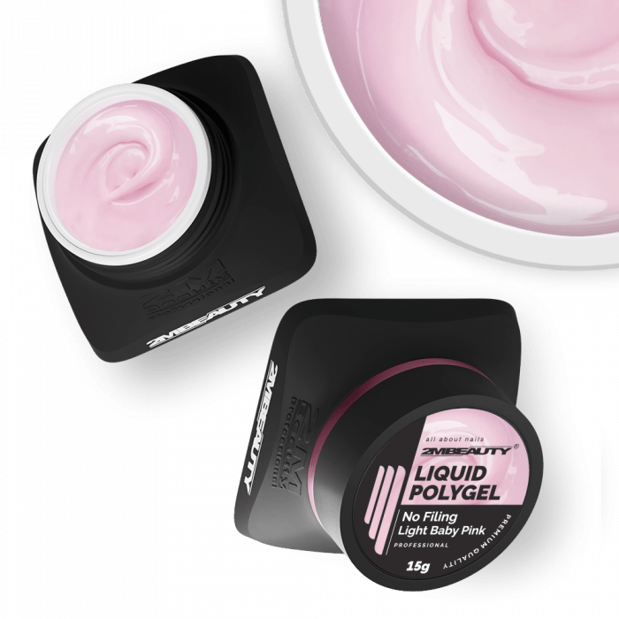 Liquid Polygel No Filing - Light Baby Pink - HEMA Mentes Reszelésmentes Építőzselé