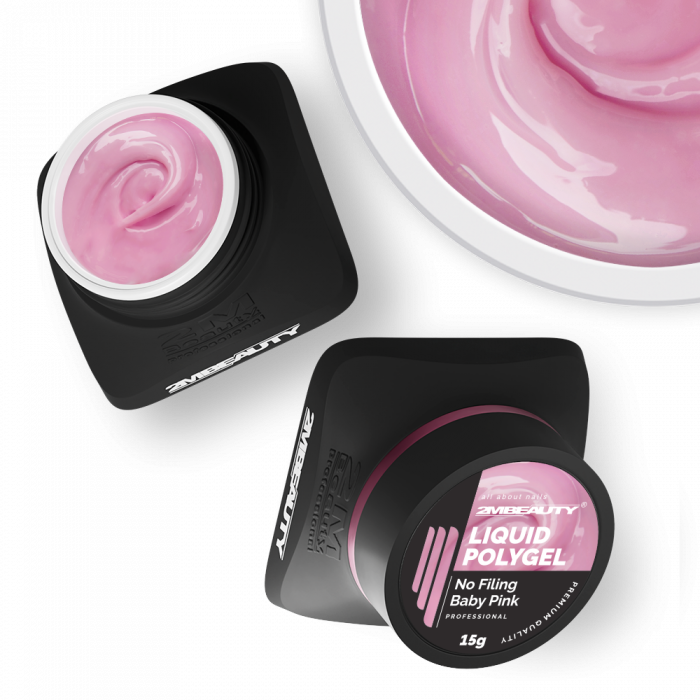 Liquid Polygel No Filing - Baby Pink - HEMA & TPO Mentes Reszelésmentes Építőzselé