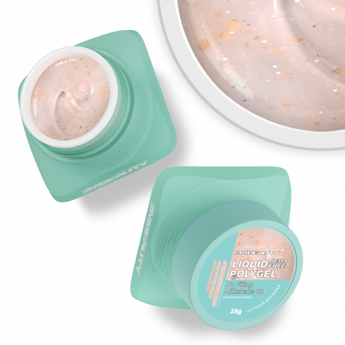 Liquid Polygel No Filing - Milkshake 01 - HEMA Mentes Reszelésmentes Építőzselé