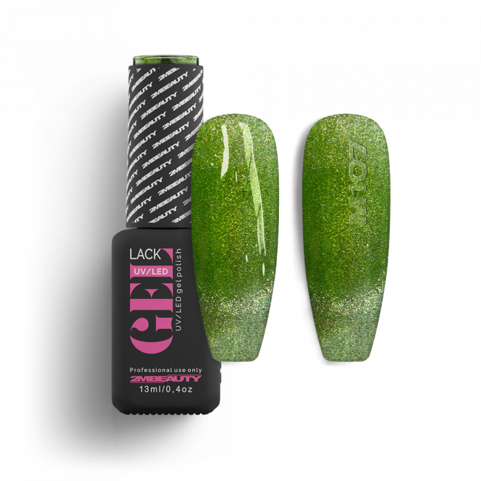 Mágneses Gel Lack - Magnet 107 - HEMA Mentes:
 
Levélzöld árnyalatú, krémes, mágneses lakk...