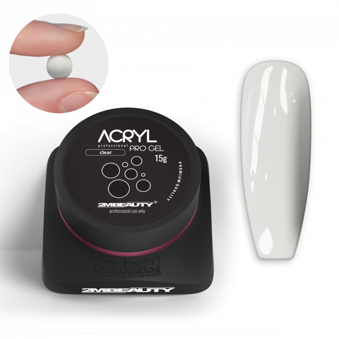 Acryl Pro Gel Clear - HEMA Mentes Akrilzselé - Tégelyes