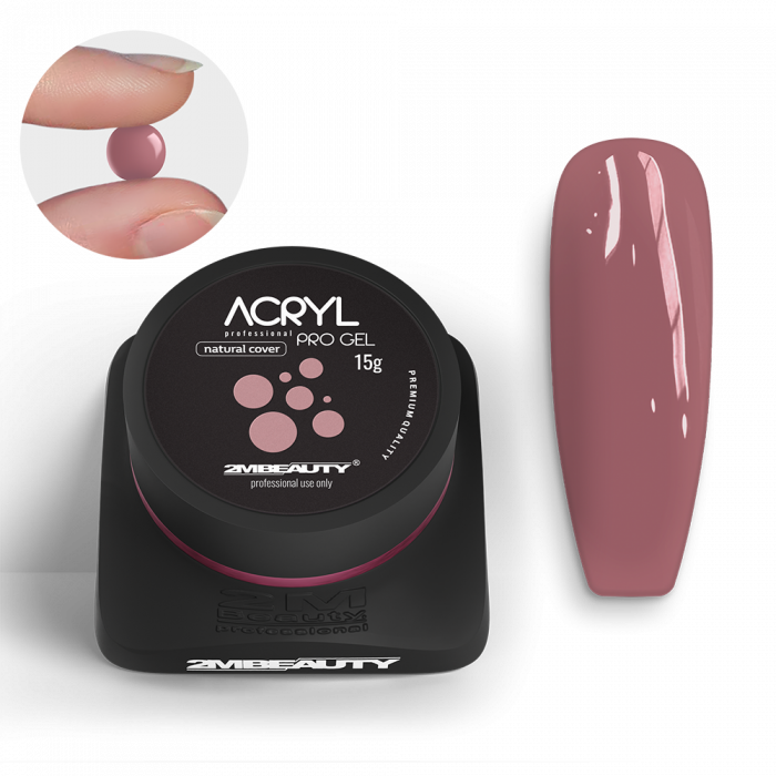 Acryl Pro Gel Natural Cover - HEMA Mentes Akrilzselé - Tégelyes