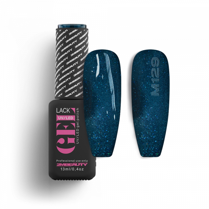 Mágneses Gel Lack - Magnet 129 - HEMA Mentes:
 
Krémes, mágneses lakkzselé fényes microszemc...