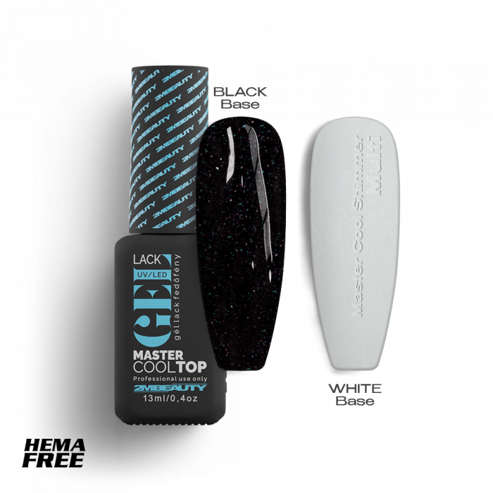 Gel Lack Fedő - Master Cool Shimmer Top Multi - HEMA Mentes