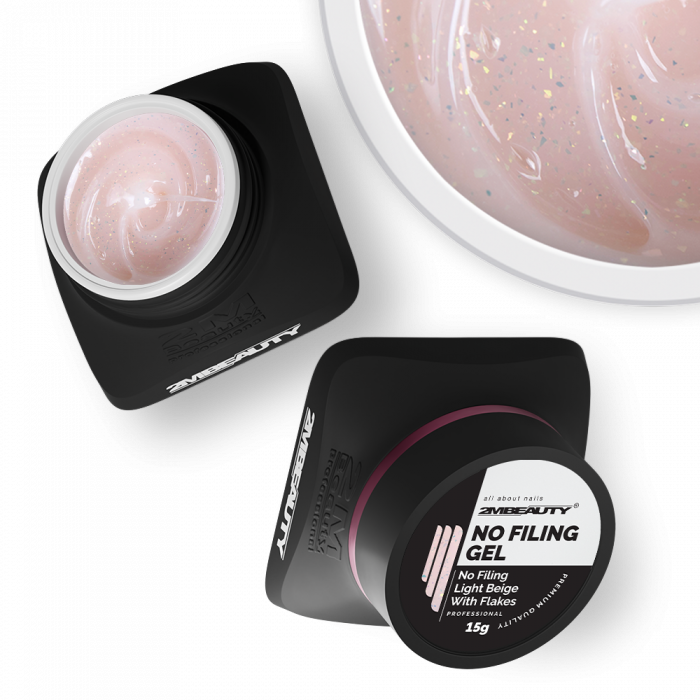 No Filing - Light Beige with Flakes - HEMA Mentes Reszelésmentes Építőzselé