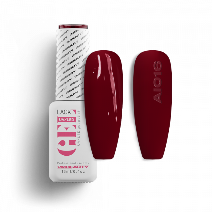Gel Lack - All In 016 - HEMA Mentes:
Egyfázisú, bordó színű gél lakk, mely alap és fedő né...